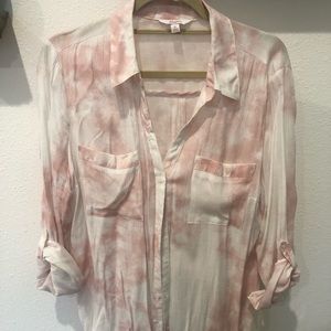 Candie’s Semi-Sheer Long Sleeve Top / Blouse